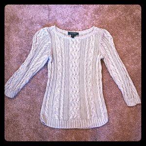 Ralph Lauren Silver Metallic Sweater